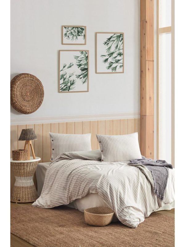 birlik1952 berolige easy pollycotton iplik boya nevresim takımı bed linen et boho kahve brown