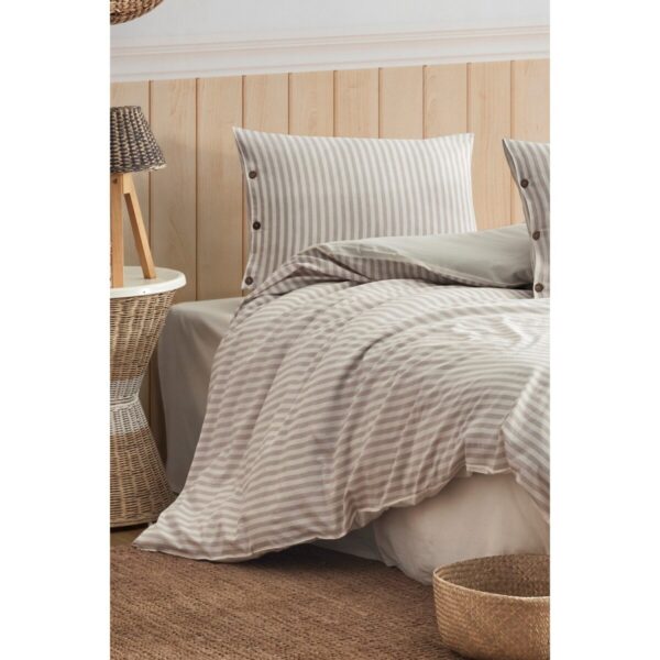 birlik1952 berolige easy pollycotton iplik boya nevresim takımı bed linen et boho kahve brown