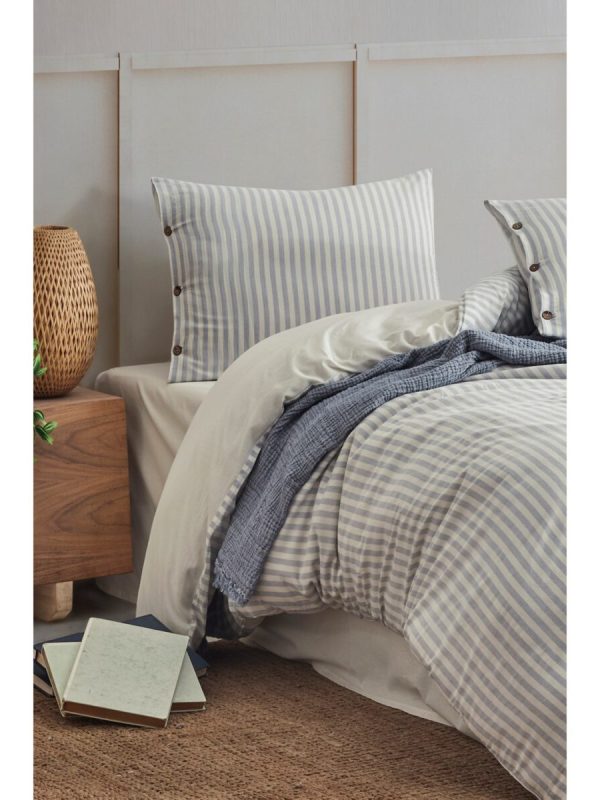 birlik1952 berolige easy pollycotton iplik boya nevresim takımı bed linen et boho mavi blue