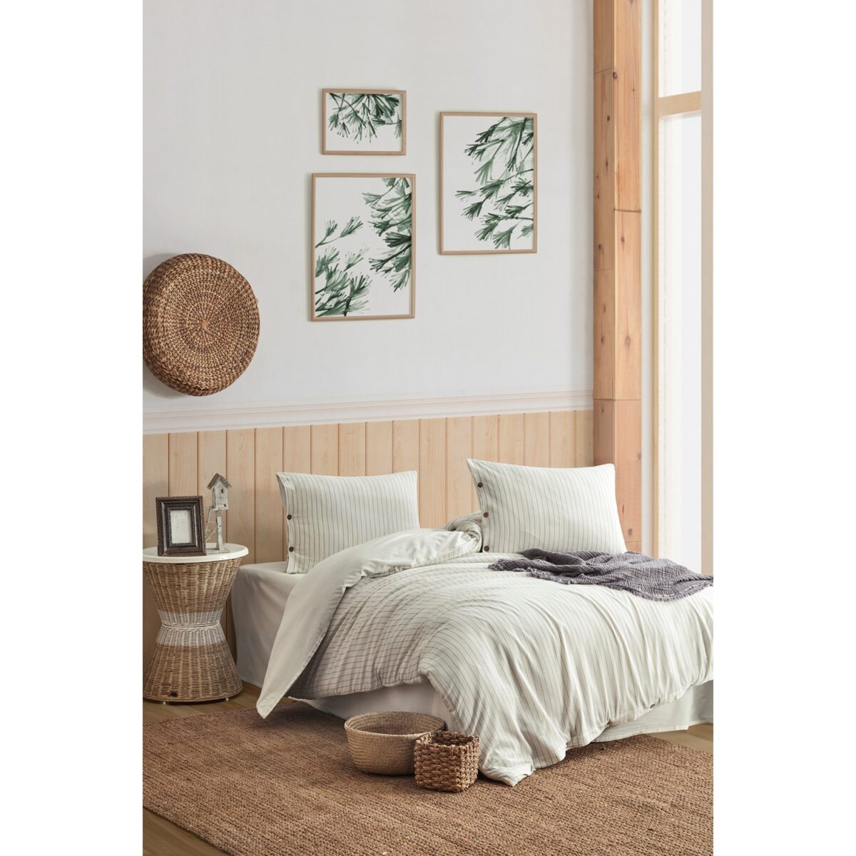 birlik1952 berolige easy pollycotton iplik boya nevresim takımı bed linen et refine green yeşil