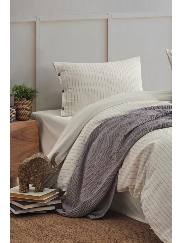 birlik1952 berolige easy pollycotton iplik boya nevresim takımı bed linen et refine kahve brown