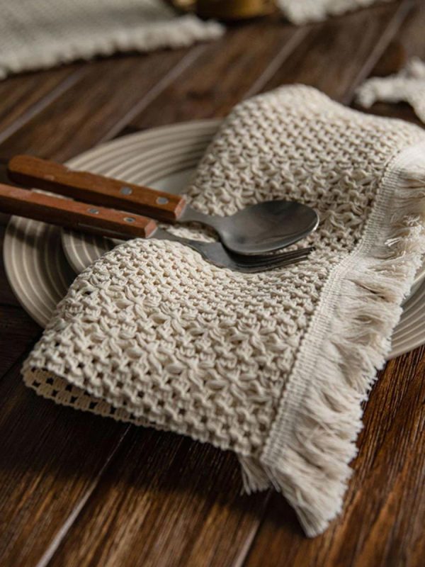 birlik1952 vivamaison amerikan servis supla place mat runner peçete 4' lü dantelli