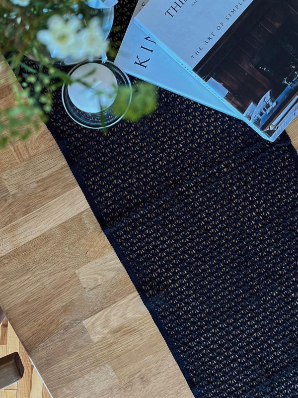 birlik1952 vivamaison runner masa örtüsü place mat table runner dantel püsküllü saçaklı siyah black