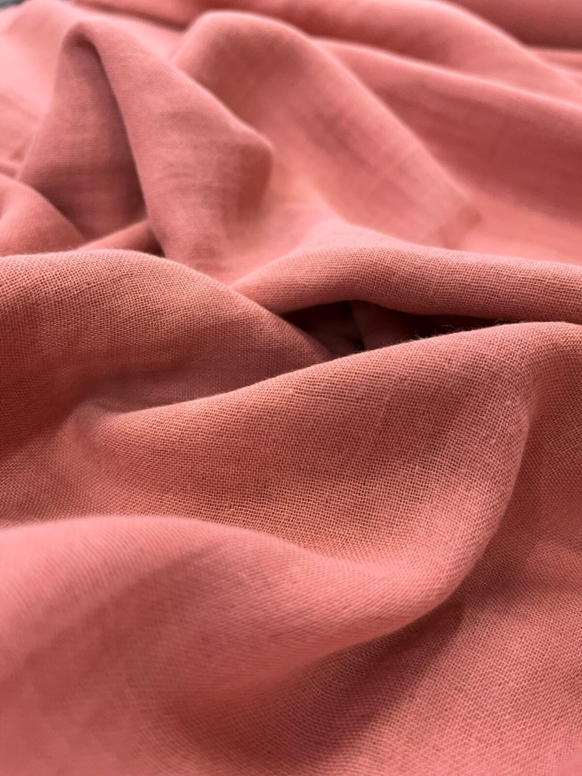 birlik1952 2 kat müslin crinkle krinkle bürümcük double gauze kumaş fabric dress cotton whosale muslin terracota