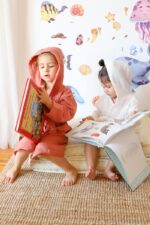 birlik1952 bebek müslin muslin çocuk bornozu 4 kat gauze layer baby child robe bathrobe turkey whosale beyaz white