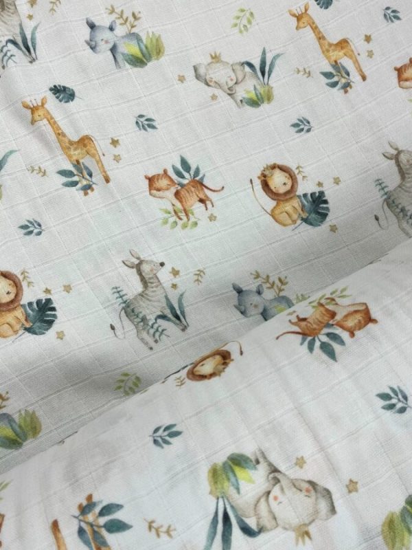 birlik1952 bebek çocuk müslin kumaş bez 2 3 4 kat layer gauze fabric swaddle blanket whosale turkey türkiye lion hipopotam