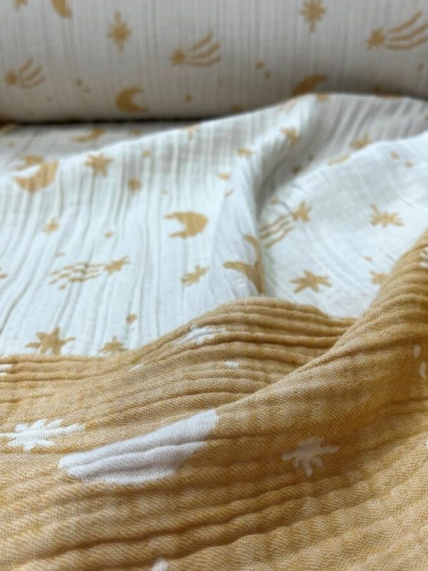 birlik1952 bebek çocuk müslin kumaş bez 2 3 4 kat layer gauze fabric swaddle blanket whosale turkey türkiye jakarlı jaquard halley star yıldızı ay moon