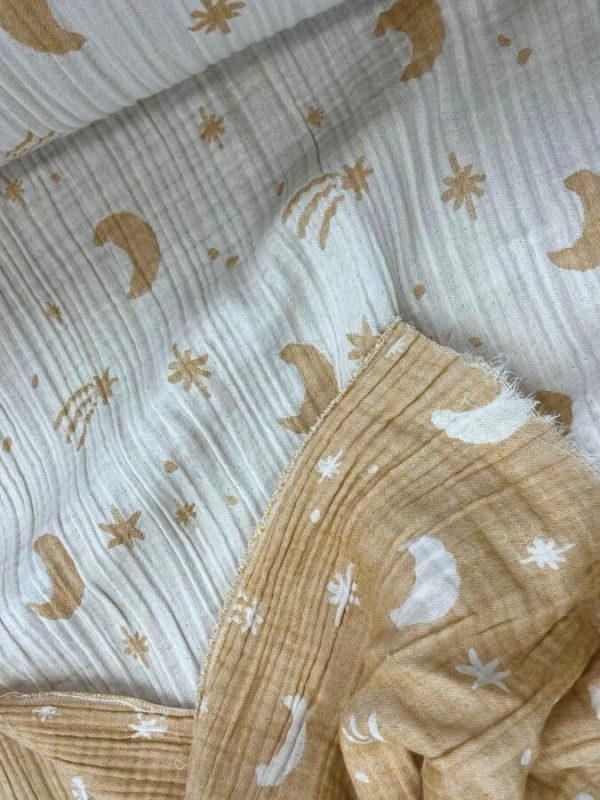 birlik1952 bebek çocuk müslin kumaş bez 2 3 4 kat layer gauze fabric swaddle blanket whosale turkey türkiye jakarlı jaquard halley star yıldızı ay moon