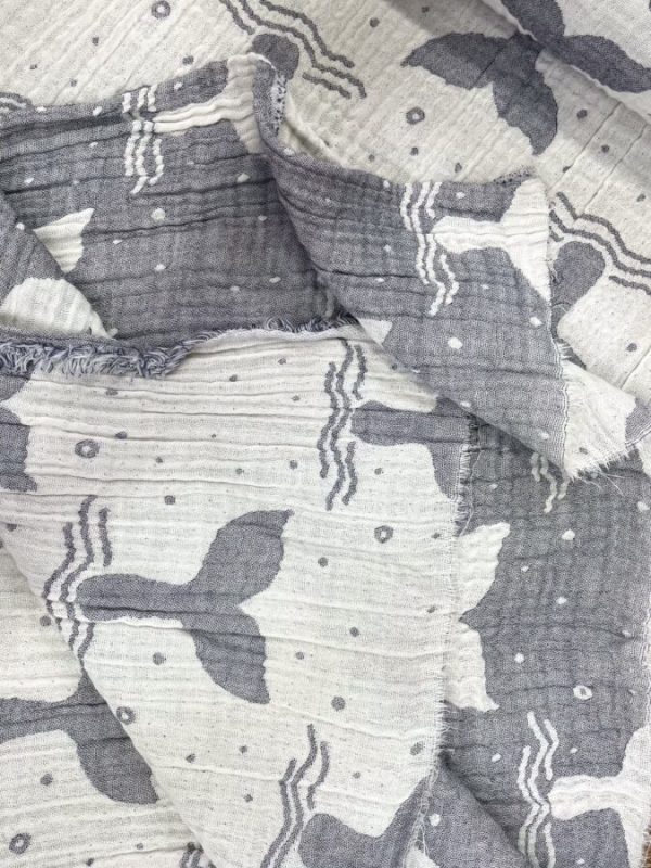 birlik1952 bebek çocuk müslin kumaş bez 2 3 4 kat layer gauze fabric swaddle blanket whosale turkey türkiye jakarlı jaquard balina kuyruğu whale tail