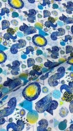 birlik1952 bebek çocuk müslin kumaş bez 2 3 4 kat layer gauze fabric swaddle blanket whosale turkey türkiye van gogh yıldızlı gece stairy night star