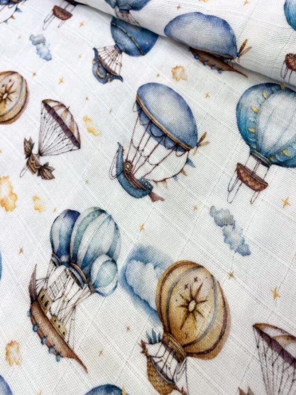 birlik1952 bebek çocuk müslin kumaş bez 2 3 4 kat layer gauze fabric swaddle blanket whosale turkey türkiye zeplin mavi