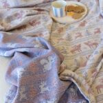 birlik1952 3 kat jakarlı jaquard müslin yatak örtüsü pike bedspread 4 layer gauze muslin swaddle cotton whosale christmas deer geyik