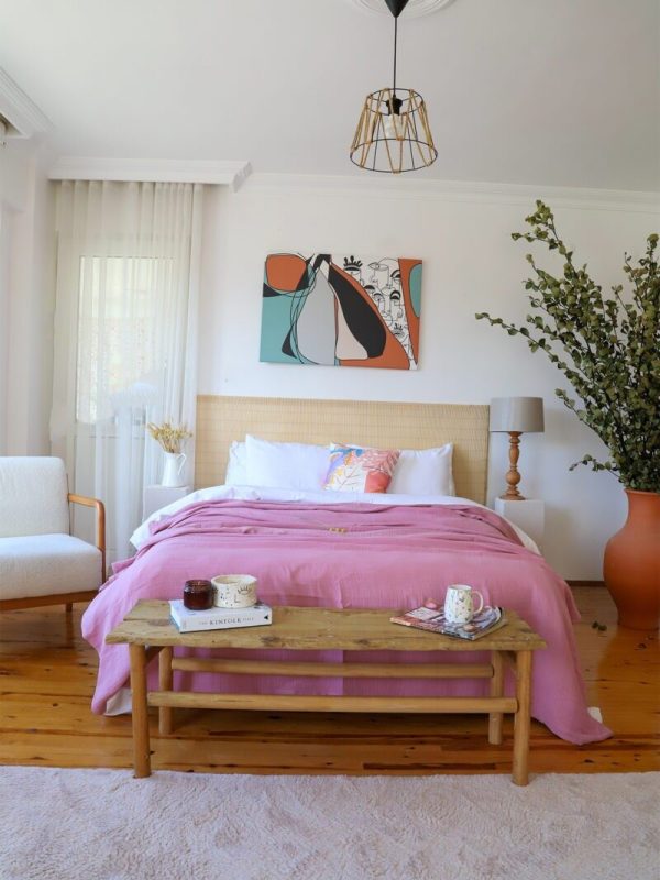 birlik1952 müslin yatak örtüsü pike bedspread 4 layer gauze muslin swaddle cotton whosale gül kurusu pink