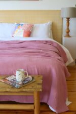 birlik1952 müslin yatak örtüsü pike bedspread 4 layer gauze muslin swaddle cotton whosale gül kurusu pink