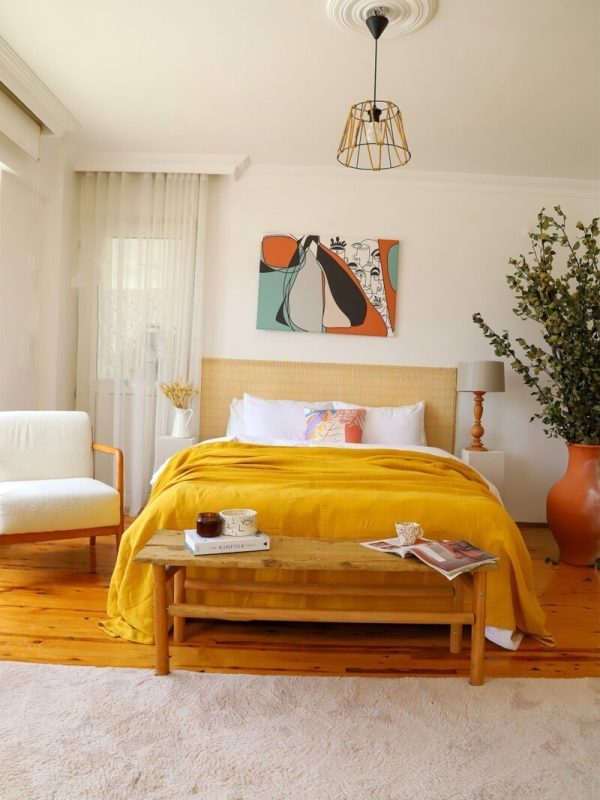 birlik1952 müslin yatak örtüsü pike bedspread 4 layer gauze muslin swaddle cotton whosale hardal mustard yellow sarı