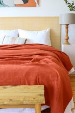 birlik1952 müslin yatak örtüsü pike bedspread 4 layer gauze muslin swaddle cotton whosale tarçın cinnamon
