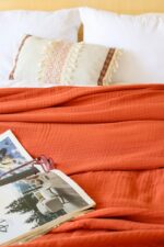 birlik1952 müslin yatak örtüsü pike bedspread 4 layer gauze muslin swaddle cotton whosale tarçın cinnamon