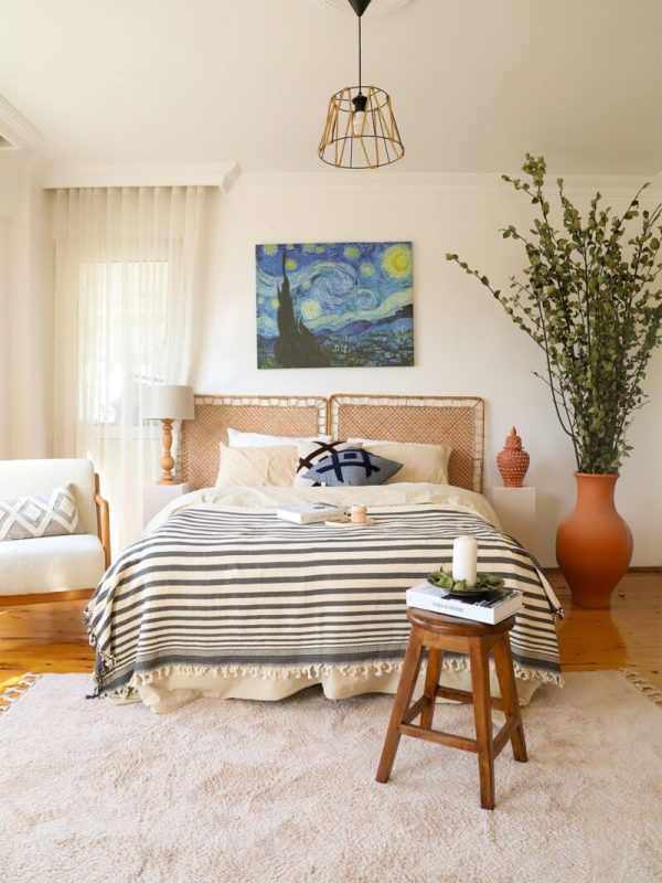 birlik1952-pestemal-yatak-ortusu-bedspread-pesthemal-cotton-hand-woven-striped-black-çizgili siyah