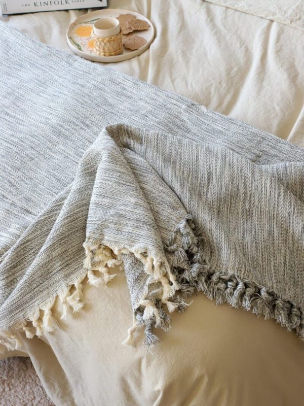 birlik1952-pestemal-yatak-ortusu-bedspread-pesthemal-cotton-hand-woven-striped kırçıllı gri