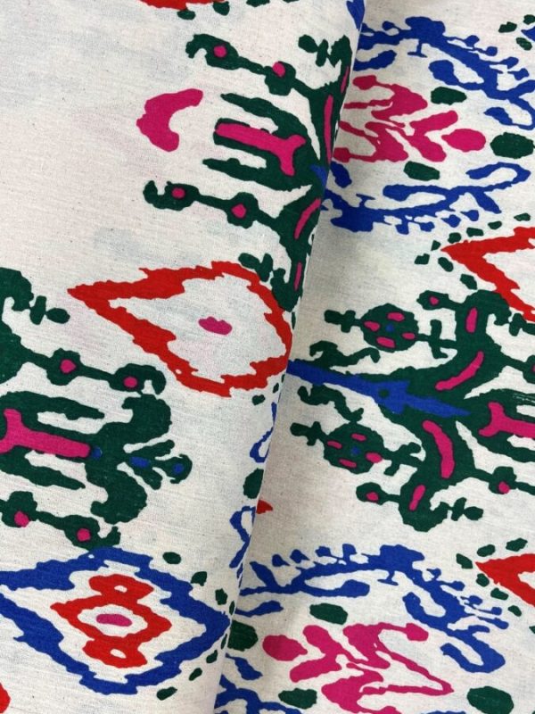 birlik1952 şile bezi buldan fabric naturel whosale kumaş rize pamuklu elbiselik elbise kumaşı baskılı printed etnik mavi