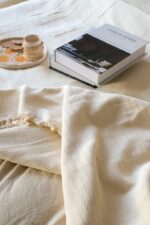 birlik1952 peştemal yatak örtüsü bedspreada pesthemal cotton hand woven naturel