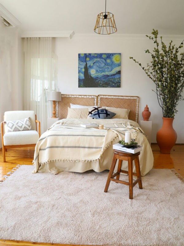 birlik1952 peştemal yatak örtüsü bedspreada pesthemal cotton hand woven naturel 3 siyah çizgi striped