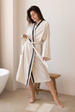 birlik1952 peştemal bornoz pamuklu kimono robe bathrobe whosale turkey textile pesthemal çizgili italy striped black siyah