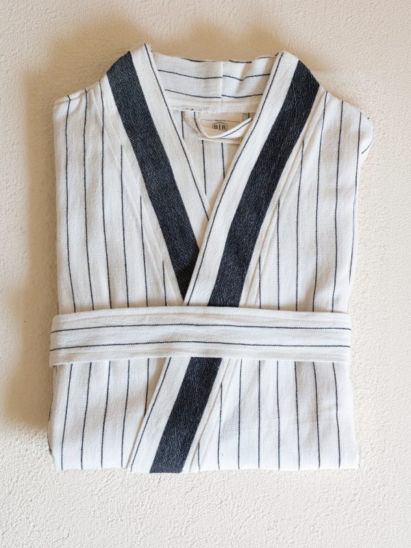 birlik1952 peştemal bornoz pamuklu kimono robe bathrobe whosale turkey textile pesthemal çizgili italy striped black siyah