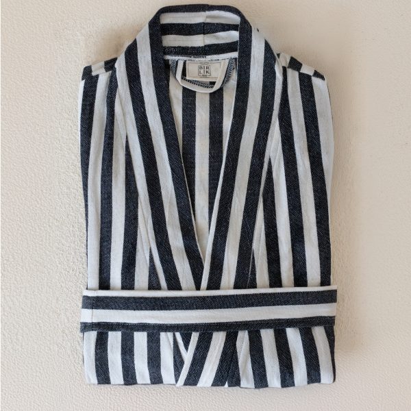 birlik1952 peştemal bornoz pamuklu kimono robe bathrobe whosale turkey textile pesthemal çizgili striped black siyah