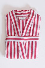 birlik1952 peştemal bornoz pamuklu kimono robe bathrobe whosale turkey textile pesthemal çizgili striped red kırmızı