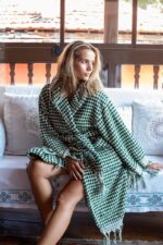 birlik1952 bubble havlu bornoz nohut towel robe bathrobe royal yeşil green
