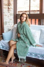 birlik1952 bubble havlu bornoz nohut towel robe bathrobe royal yeşil green