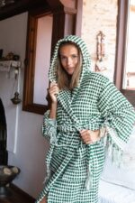 birlik1952 bubble havlu bornoz nohut towel robe bathrobe royal yeşil green