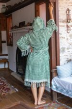 birlik1952 bubble havlu bornoz nohut towel robe bathrobe royal yeşil green