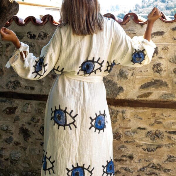 birlik1952 taş ağaç baskı wood print peştemal handmade robe bornoz bathrobe göz eye desen