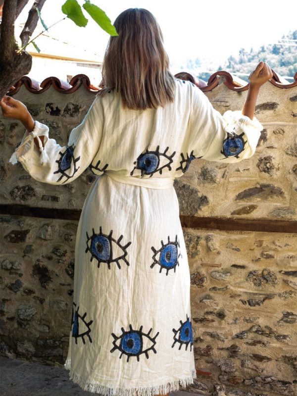 birlik1952 taş ağaç baskı wood print peştemal handmade robe bornoz bathrobe göz eye desen