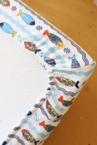 birlik1952 bebek çocuk baby child muslin çarsaf müslin lastikli bed sheet fitted whosale toptan baby crib marin balık fish