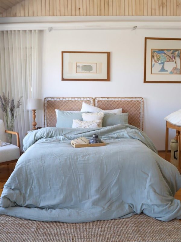 birlk1952 müslin nevresim takımı bed linen set muslin crinkle whosale turkey textile denizli cotton sage yeşil green