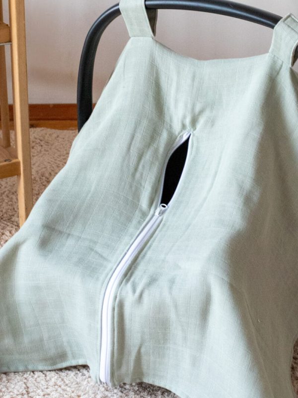 birlik1952 puset örtüsü baby child seat cover car muslin müslin gauze whosale ana kucağı örtüsü sage green yeşil