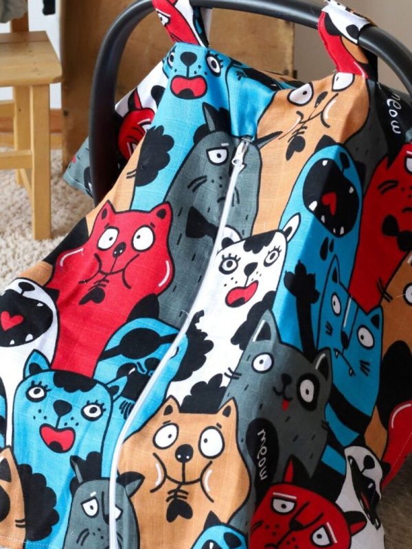 birlik1952 puset örtüsü baby child seat cover car muslin müslin gauze whosale ana kucağı örtüsü gli kedi cat