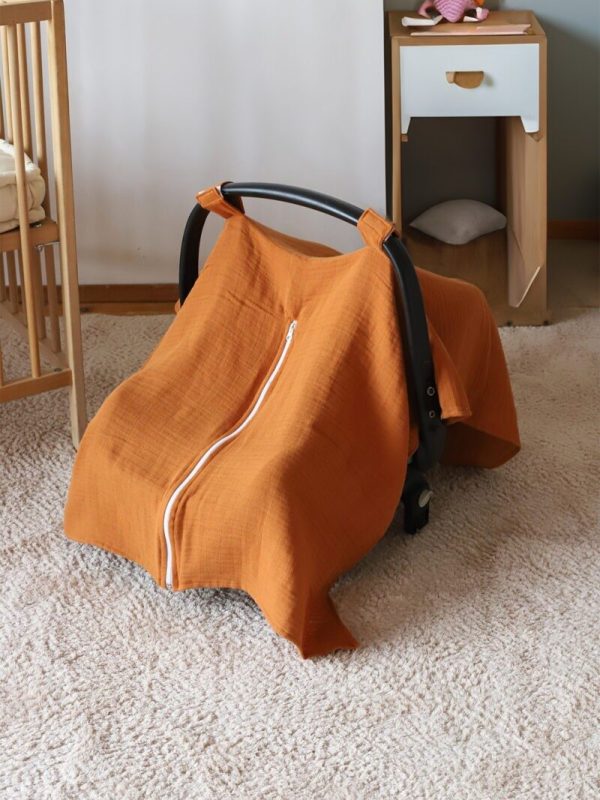 birlik1952 puset örtüsü baby child seat cover car muslin müslin gauze whosale ana kucağı örtüsü caramel karamel