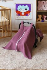 birlik1952 puset örtüsü baby child seat cover car muslin müslin gauze whosale ana kucağı örtüsü mürdüm plum