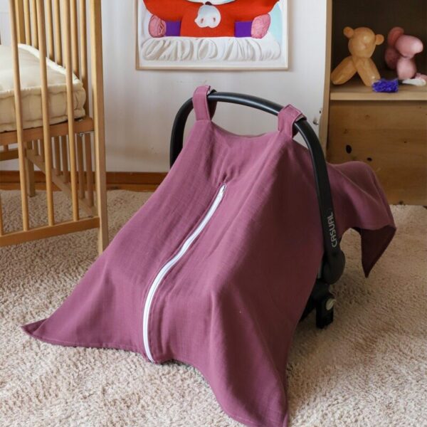 birlik1952 puset örtüsü baby child seat cover car muslin müslin gauze whosale ana kucağı örtüsü mürdüm plum