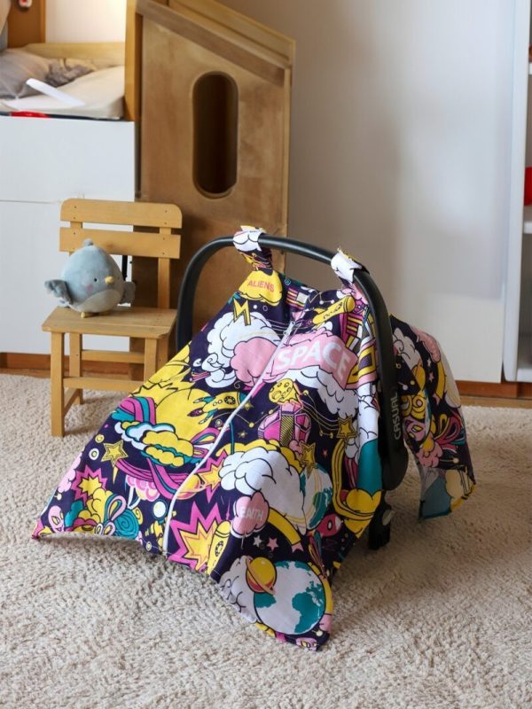 birlik1952 puset örtüsü baby child seat cover car muslin müslin gauze whosale ana kucağı örtüsü space uzay