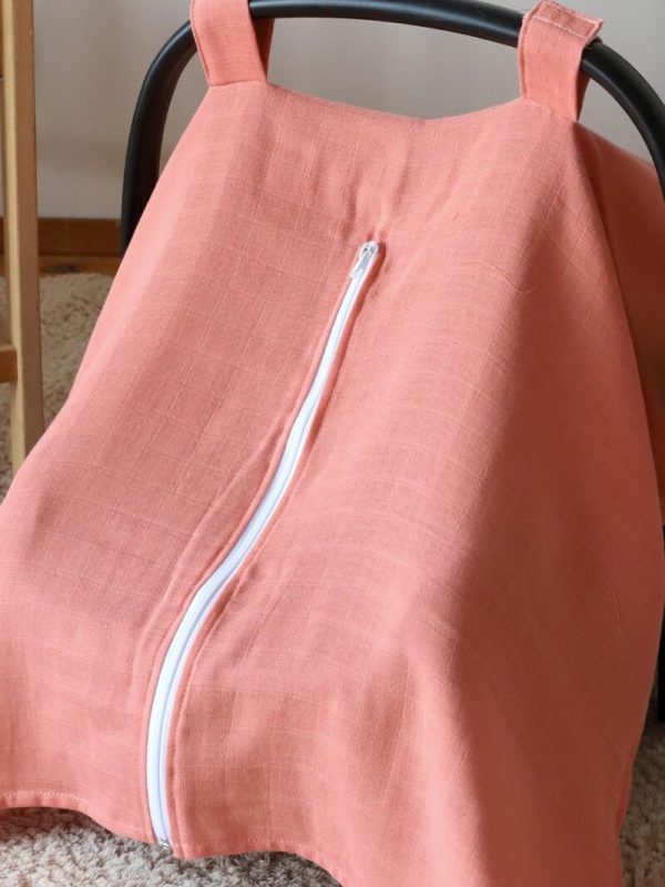 birlik1952 puset örtüsü baby child seat cover car muslin müslin gauze whosale ana kucağı örtüsü terracot kiremit