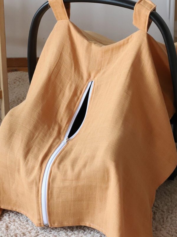 birlik1952 puset örtüsü baby child seat cover car muslin müslin gauze whosale ana kucağı örtüsü toprak kahve brown