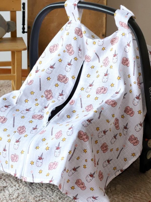 birlik1952 puset örtüsü baby child seat cover car muslin müslin gauze whosale ana kucağı örtüsü unicorn