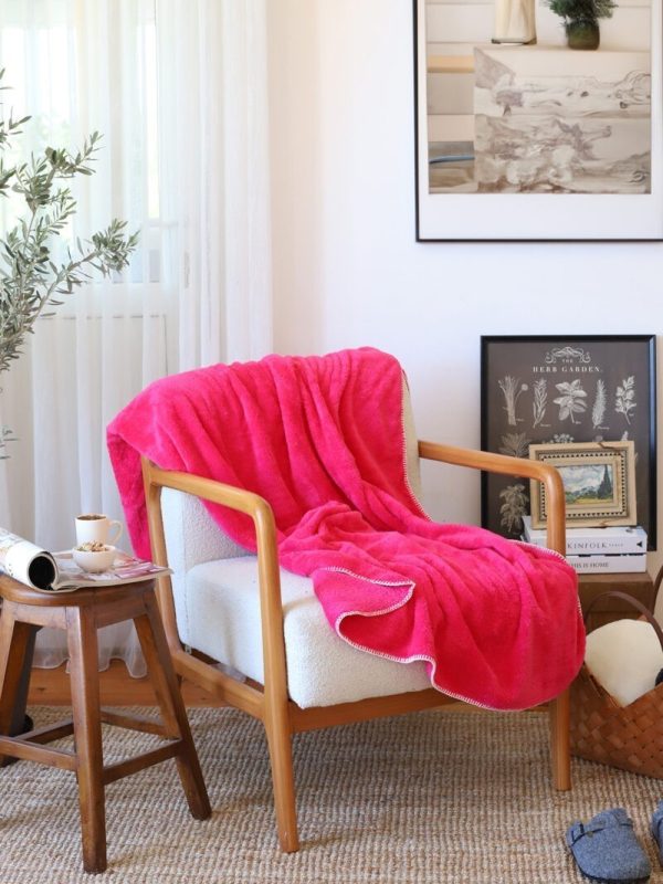 birlik1952 wellsoft tv battaniyesi swaddle blanket whosale fuşya