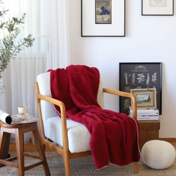 birlik1952 wellsoft tv battaniyesi swaddle blanket whosale bordo