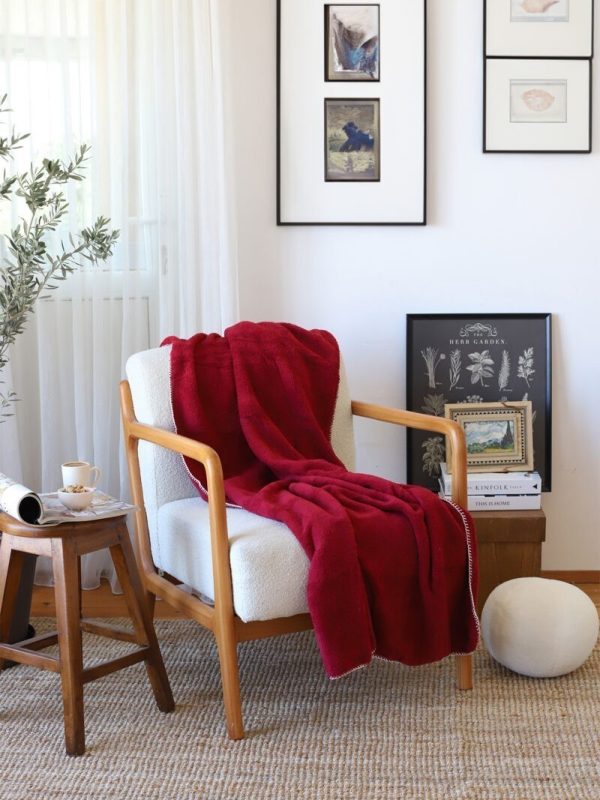 birlik1952 wellsoft tv battaniyesi swaddle blanket whosale bordo